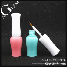 Plástico especial forma delineador tubo/Eyeliner recipiente AG-OB-MCB2026, embalagens de cosméticos do AGPM, cores/logotipo personalizado